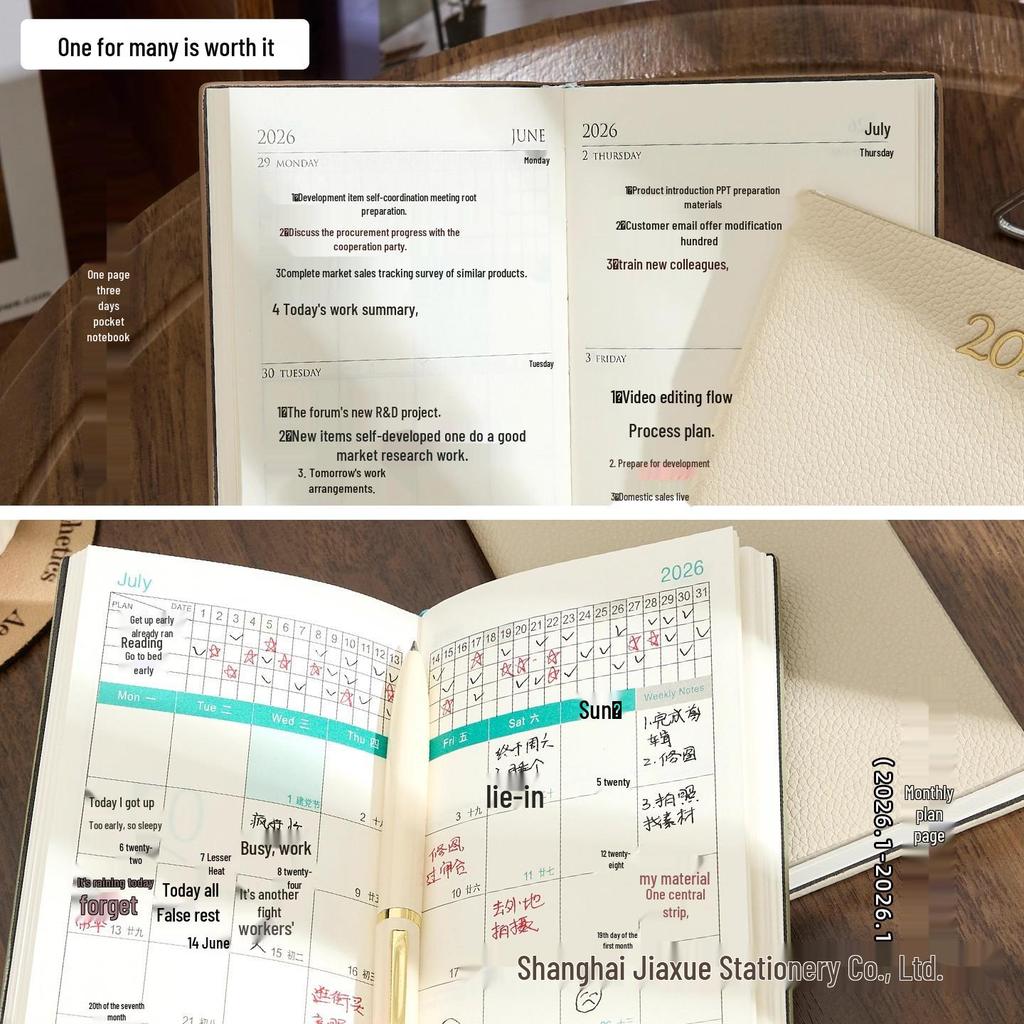 2026 A6 Daily Planner: Portable Diary for Work & Study