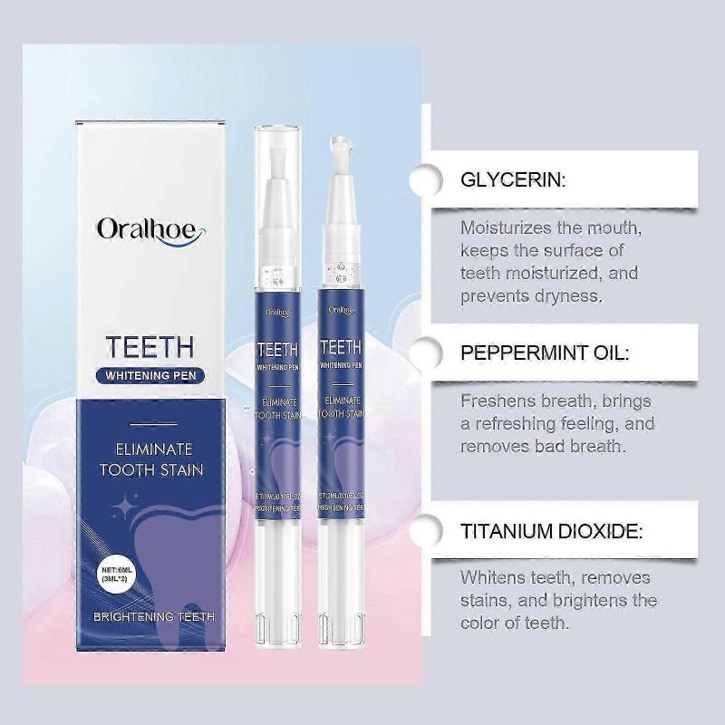 Dental Care Pen for Sensitive Teeth - Brighten, Freshen Breath, Remove Surface Stains, Portable 6ml, Gentle & Easy to Use