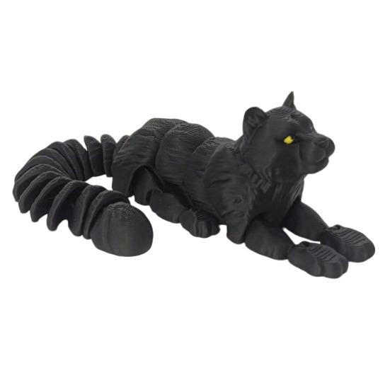 3D Printed Snow Leopard Figurine Figure Stress Relief Movable Joints Leopard Wild Animal Fidget Toy Home