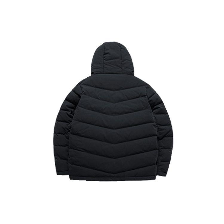 Anta Integrated Training Series Logo Print Hooded Down Jacket Men Outerwear Black 152147951-3