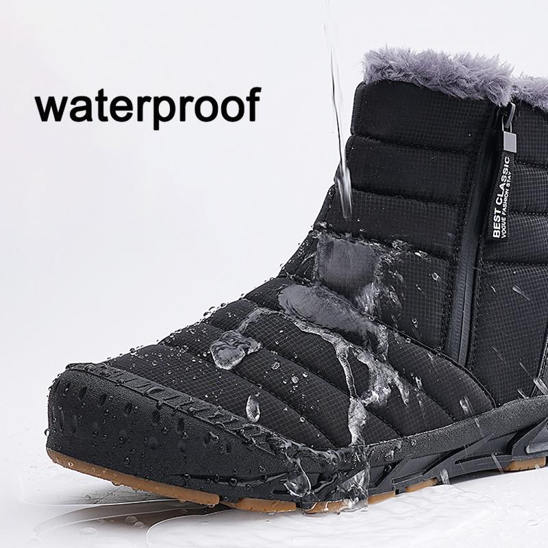 Women Men Waterproof Winter Boots Snow Barefoot Casual Shoes Outdoor Warm Work Shoes Ankle Shoes for Trekking Climbing Hiking