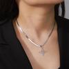 Amulet Witch Knot Stainless Steel Chain Necklace for Women Drop Neck Chokers