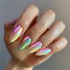 Colorful Almond Wear-On Nail Tips - Trendy European & American Style