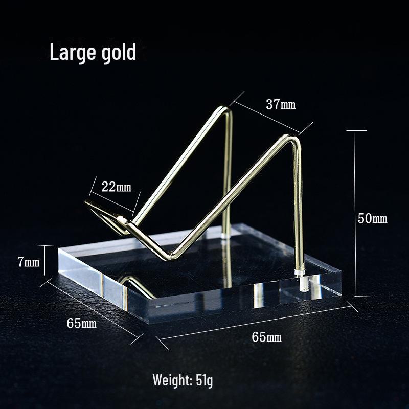 Surový krystalový nefrit minerální displej s akrylovou základnou na stojanu z tepaného železa