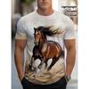 New Summer Men's Fashion T-shirt Personality Simple Pattern Printed Men's T-shirt Top