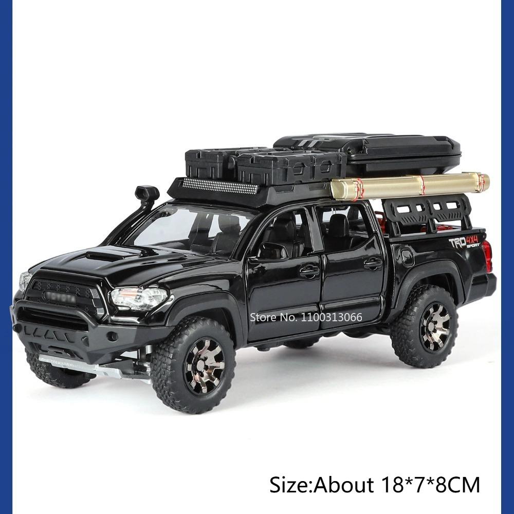 1:32 Scale Tacoma RAM Mammoth 6x6 Cars Model Toys Wheel Pull Back Miniature SUV Doors Opened Off-road Vehicle Educational Toys
