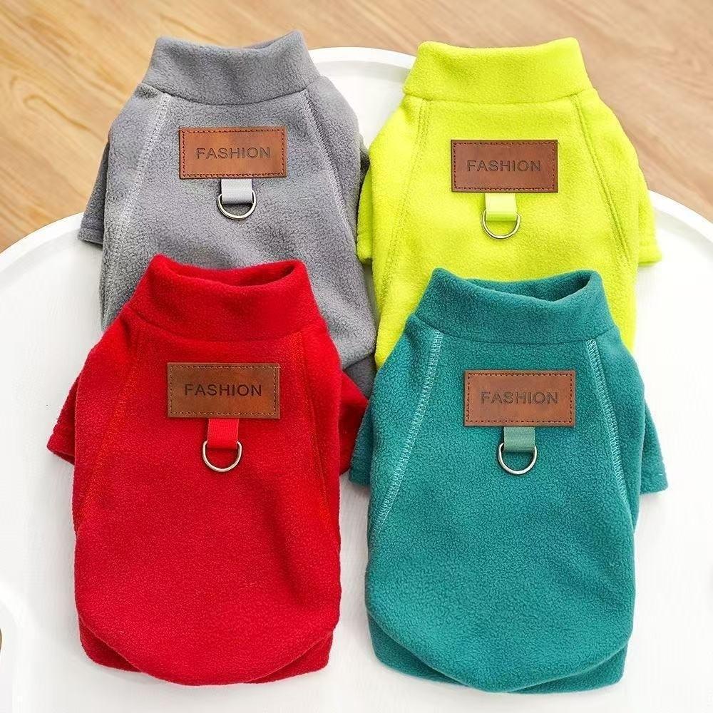 Warm Small Dog Hoodies Solid Color Dog Winter Clothing New Puppy Sweatshirt for Cold Weather