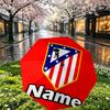 Custom Name Personalized football team Print Umbrella, Auto Open Close, 8‑Rib Sturdy Frame, Commute Camping Hiking Use, Birthday Gift