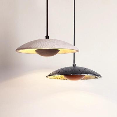 Luminária Pendente de Travertino Wabi-sabi de Meio Século para Sala de Jantar e Quartos