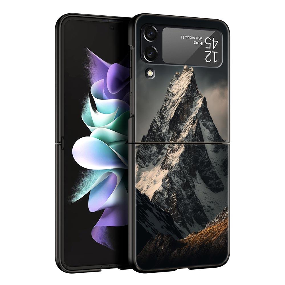 

Чехол для телефона Samsung Galaxy Z Flip 3 4 5 6 7 Складной корпус Для Samsung Z Flip4 Flip5 Жесткая ПК крышка Пейзаж Горные вершины Galaxy Z Flip7