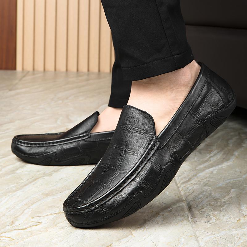 Мужская кожаная обувь Мокасины Обувь для вождения 44 коричневый — фото 7