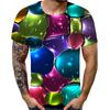 Men's Fashion Casual Loose 3D Cool Printing Round Neck Pullover T-Shirt Top