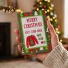 Secret Santa Gift Ideas Christmas Card Book, 10-Page Holiday Holder with Write-On Money Notes, Festive Paper Booklet for Xmas Exchange, Stocking