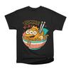Chemises décontractées pour hommes à manches courtes YUMMY NOODLE CREATURE T-shirts noirs T-shirts surdimensionnés