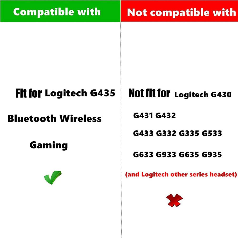 Headphones Ear Cushions Sponge Earpads Cover Earmuffs Repair Parts for Logitech G435