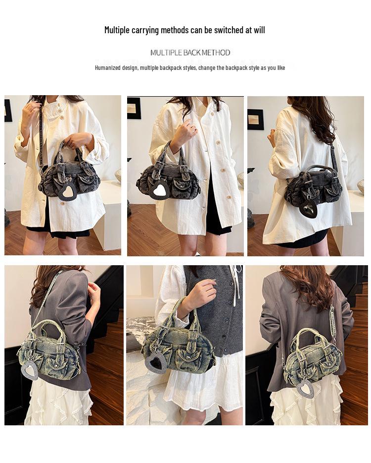 2025 Autumn Women's High-End Luxury Denim Shoulder Bag
