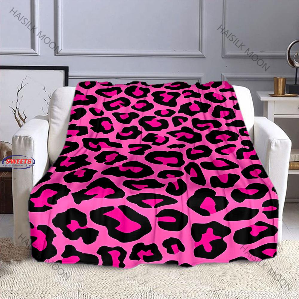 17 Styles Colorful Leopard Print Blanket for Bed Bedroom Sofa Picnic, Blanket for Cover Outdoor Leisure Nap, All Seasons Gifts