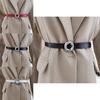 Authentic Leather Womens Belt With Silver Buckle For Stylish Everyday And Office