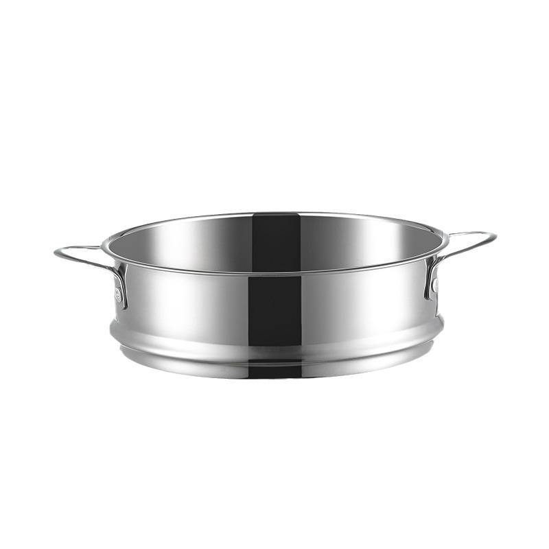 Cestello per Vapore in Acciaio Inossidabile 304 Impilabile Mini - Piccola Dimensione, Perfetto per Dormitori e per Cuocere al Vapore Mantou o Baozi, con Pentolino per Alimenti Complementari