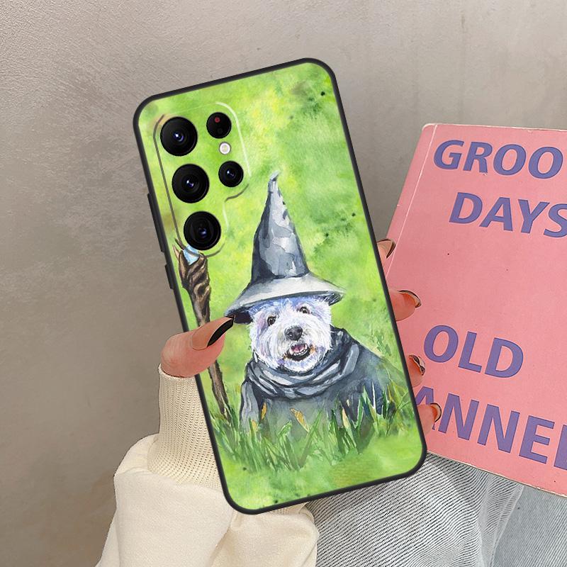 Cartoon Westie Dog Case For Samsung Galaxy S21 S22 S23 S24 S25 Ultra S9 S10 S25 Plus S20 FE S25 FE Cover Coque