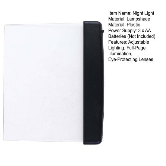 Nachtlicht Wiederaufladbare Klemm-Buchlampe 2-in-1 Vollseitenbeleuchtung Augenschützende Linsen Bett-Leselampe