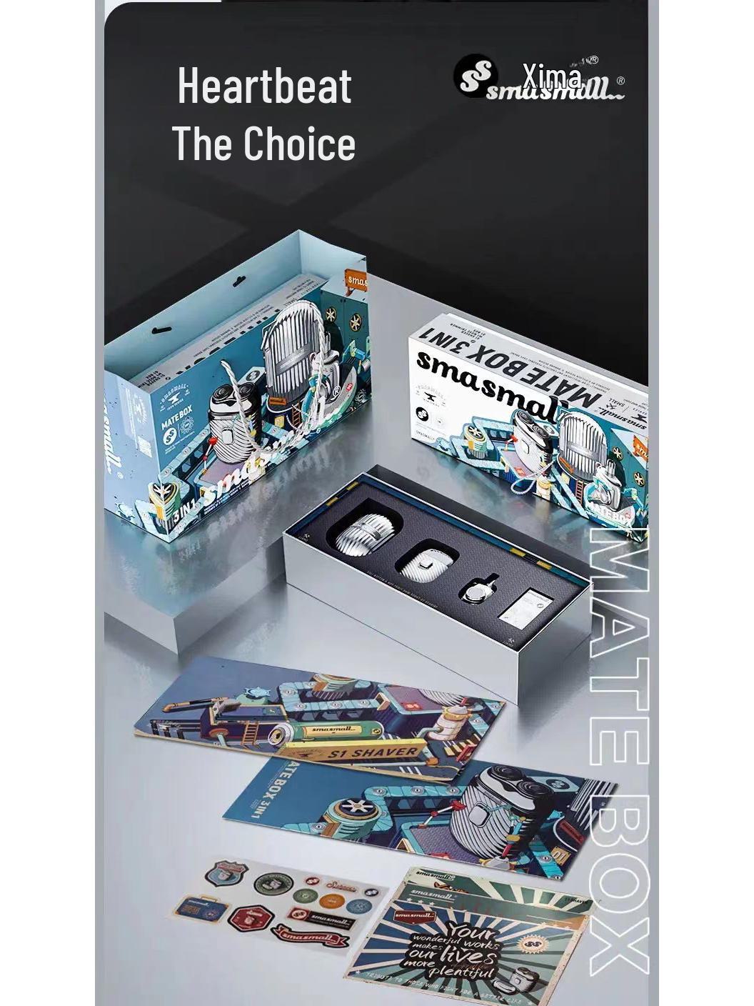 

Xima 2-в-1 мужская электробритва и триммер для носа — идеальный подарочный набор для джентльмена Perfect Gentleman Gift Box 3IN1