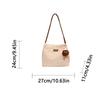 with Handle Furry Shoulder Bag Portable Women's Handbag Large Capacity Plush Tote  All-Match