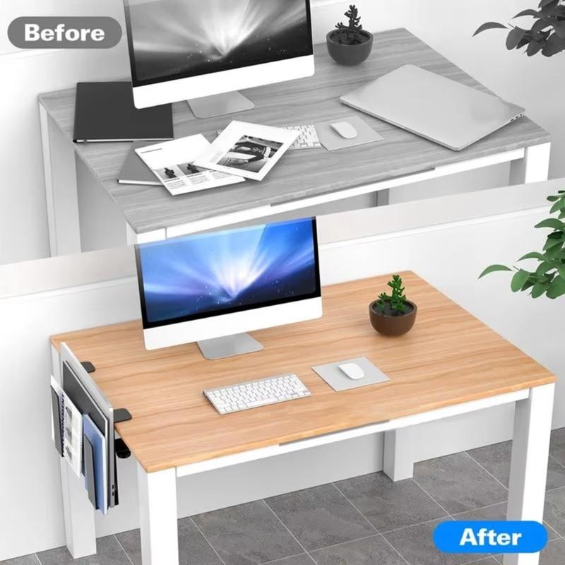 2x Headphone Holder Double Hook Space Saving Desktop Mount Quick Installation without Tools Required