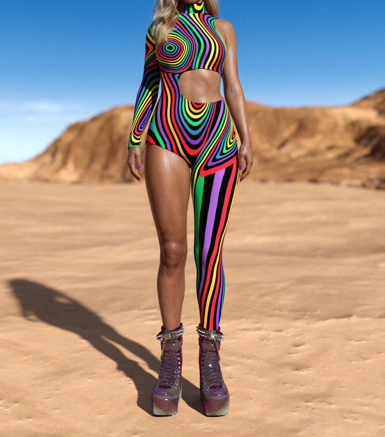 4XL Sexy Unisex Kunst Unregelmäßige Linien Body Feiertagsparty Rollenspiel Einfarbig Body Bühnenperformance Strumpfhose Kostüm