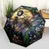 Art Nouveau Dragonfly Compact Travel Automatic Umbrella Compact 8-Rib Lightweight Durable Plastic & Iron Perfect for Outdoor Adventures