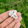 Easter Deal 925 Sterling Silver Natural Rainbow Moonstone Solitaire Wedding Ring