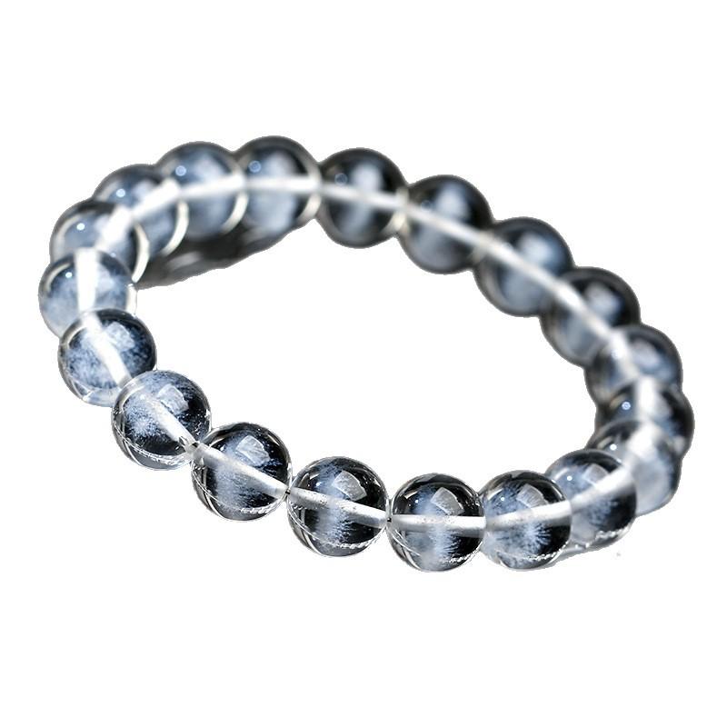 Hongchu Crystal Natural White Crystal Feather Bead Bracelet Snowflake White Crystal Bracelet