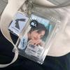 Korean 3-inch Idol Photo Card Holder Shiny Transparent Candy Bag Creative Badge Holder DIY Photocard Holder Display Bag Pendant