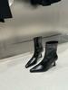 Pointed Boots Short Boots Women's 2025 Autumn and Winter New European and American Short Women's Boots Thin Heel High Heel Boots Design Sense Thin