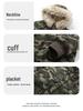 Giacca da Uomo Camouflage Trendy Americana 2025 con Cappuccio e Collo in Pelliccia di Aquila di Montagna - Capospalla Spesso Retro High Street