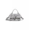 Mini Square Crossbody Bag With Lock Cotton Linen Embroidery Handbag Women Daily Use