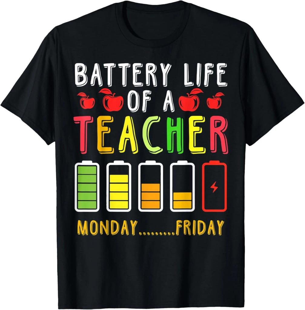 Funny Teacher Battery Life Teacher Battery Life Of A Teacher Gift Unisex T-Shirt