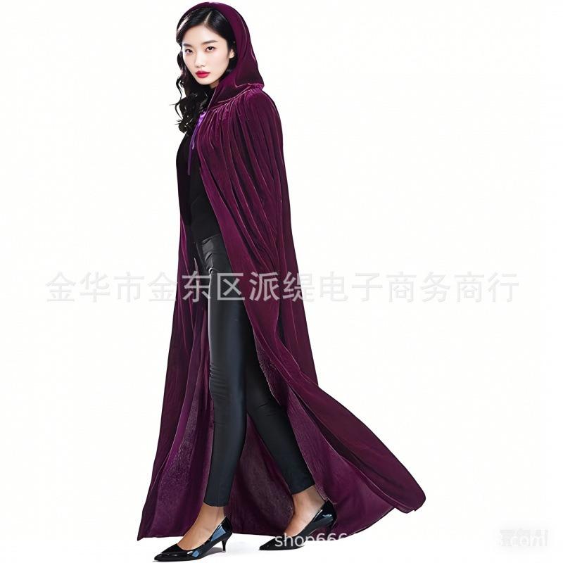 Halloween Costume Ball Dress Up Child Adult Cape Secret Velvet Golden Velvet Cape Vampire Reaper