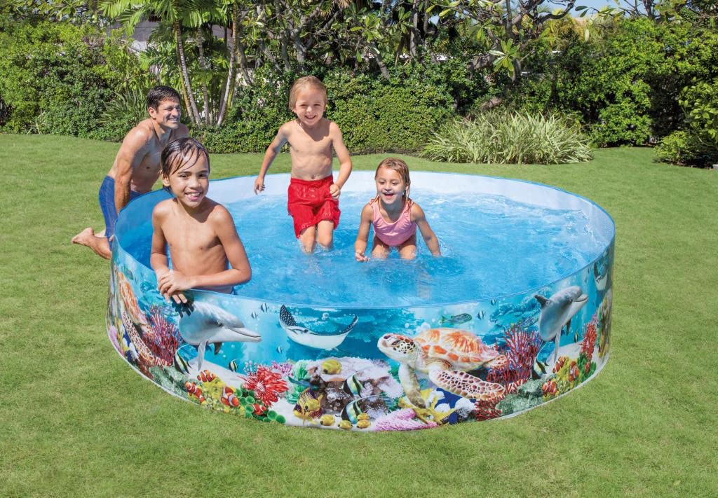 INTEX Coral Reef Snap Set Pool, 244 x 46 cm, 58472 [Official Japanese Product]