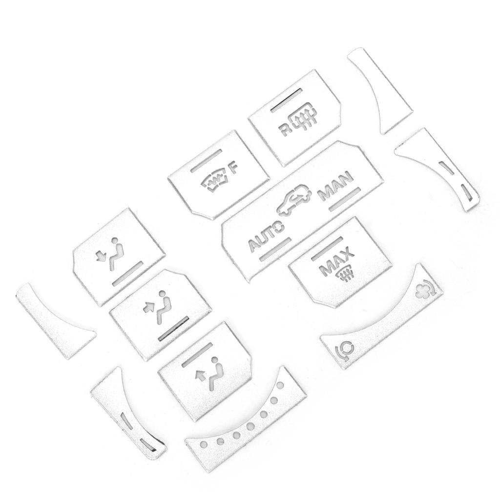 13pcs Set Air Condition Button Switch Cover Silver Replacement for Land Rover Range Rover Evoque 2012‑18