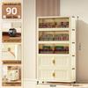 70-90cm No-Install Folding Storage Cabinet for Home, Living Room, Bedroom, Multi-layer Wardrobe, Sundries Organizer.