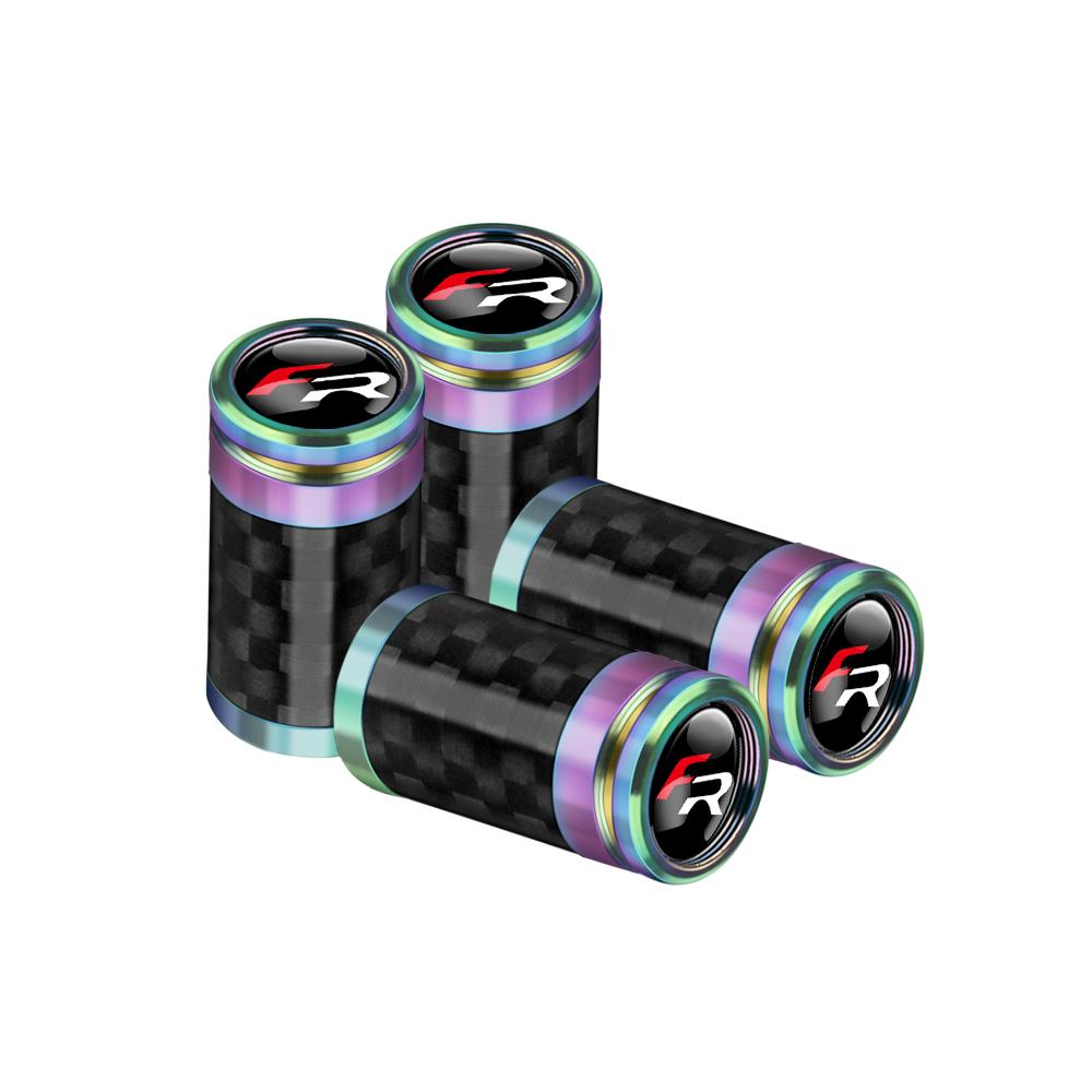 4Pcs Car Accessories Wheel Tire Valve Caps Stem Cover Badge For Seat Ateca Formentor Cupra Ateca Ibiza Leon FR Cordoba E-Racer uio321