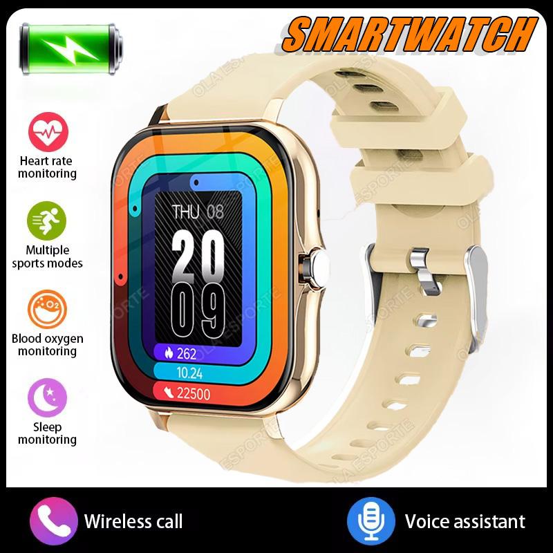 New Smart Watch Android IOS Phone 1.44 Inch Color Screen Bluetooth Call Blood Oxygen/Pressure Monitoring Smart Watch Women Men