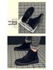 Men's Black Lace-Up Round Toe Winter Martin Boots