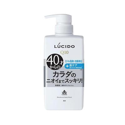 LUCIDO Gel Douche Déodorant Médicamenté pour Hommes     Soin des Odeurs & du Vieillissement, Liquide Non Parfumé, 450ml