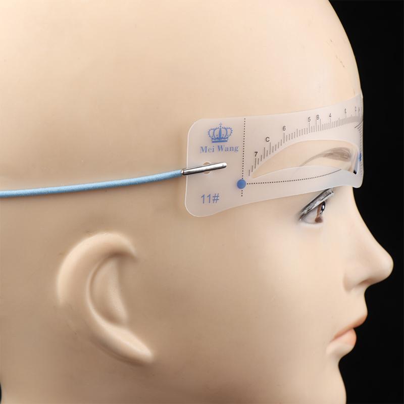 12Pcs Silicone Eyebrow Stencils Makeup Eyebrow Drawing Guide Card Template DIY Makeup Tools