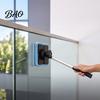 Car Windshield Cleaning Tool Magnetic Kit, Double-Sided Glass Cleaner with Microfiber Cloth Pads Long Telescopic Handle, Reusable for Auto Window