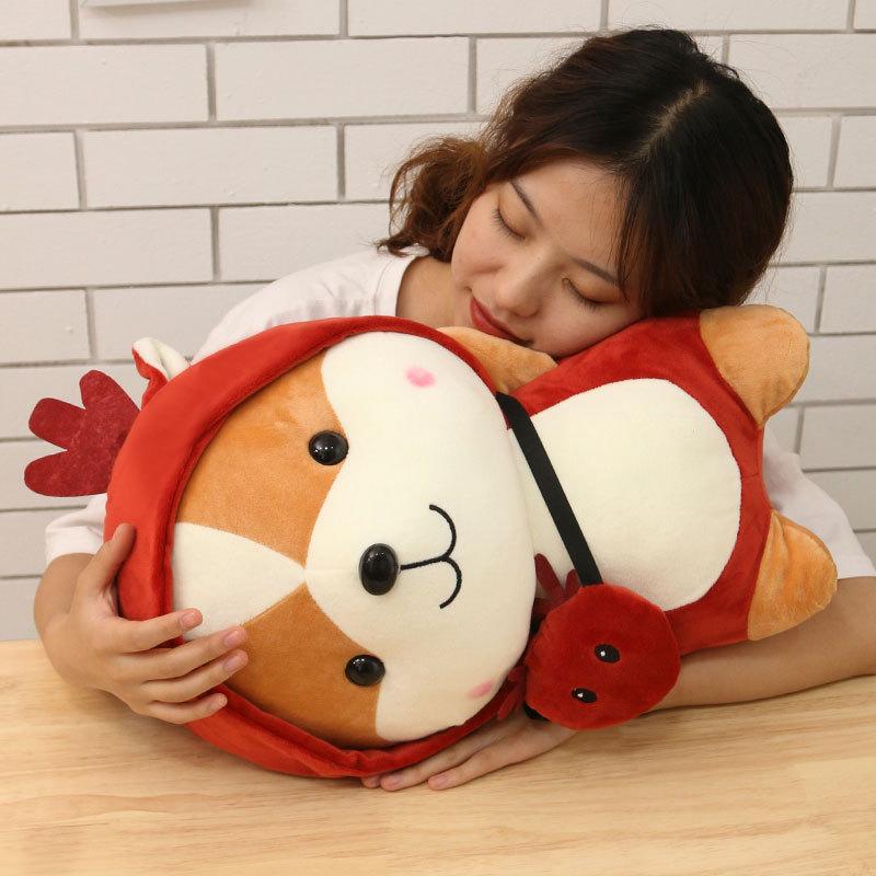 Cute dinosaur turned squirrel plush toy unicorn bee squirrel doll girl birthday gift