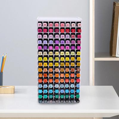 Marker Pen Organizer Colored Pencils Holder 120 Slots Craft Paint Rack Ink Bottle Stand DIY