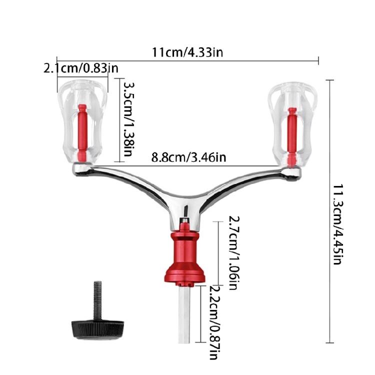 Aluminum Double Handle Fishing Reel Handle Power Handle Replacement Assembly Part Double Rocker Arm Fishing Reel Handle